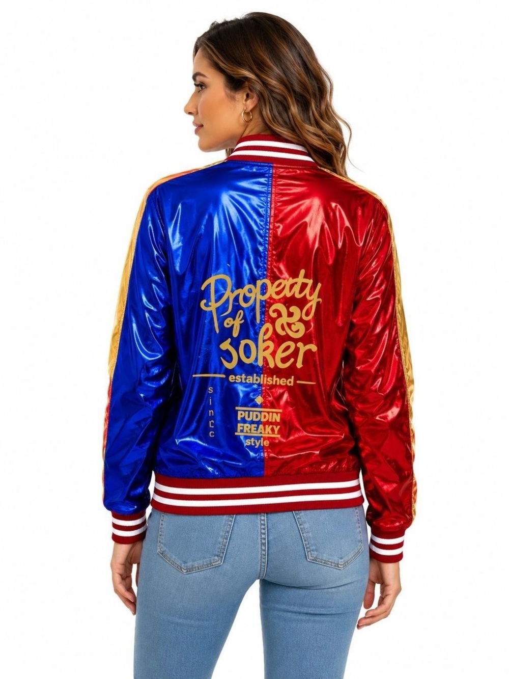 Suicide Squad Harley Quinn Property of Joker Metallic Jacket
